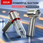مكنسة كهربائية صغيرة للسيارة من SZUK بقوة 985000 باسكال، مكنسة يدوية لاسلكية، جهاز تنظيف قوي وفعال، مكنسة كهربائية محمولة للسيارة
