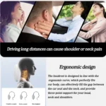 ⁦وسادة مسند رأس مقعد السيارة من OULEX لسيارات تسلا موديل 3/Y (موديلات 2019-2026) - وسادة رقبة من جلد العرعر - وسادة دعم للرقبة - إكسسوارات سيارات جلدية عالية الجودة⁩ - الصورة ⁦4⁩