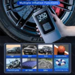 ⁦مضخة هواء لاسلكية محمولة للسيارات، ضاغط هواء كهربائي، منفاخ إطارات مزود بشاشة LCD رقمية للسيارات والدراجات النارية والدراجات الهوائية والكرات⁩ - الصورة ⁦3⁩