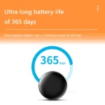 ⁦جهاز تتبع GPS صغير ذكي مضاد للضياع، مناسب للسيارة والحيوانات الأليفة والأطفال والحقائب، مزود بتقنية بلوتوث لتحديد المواقع، متوافق مع نظامي iOS وAndroid.⁩ - الصورة ⁦2⁩