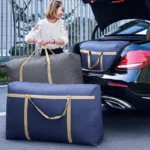 ⁦حقائب سفر كبيرة جدًا مقاومة للماء، حقيبة أمتعة خارجية متنقلة قابلة للطي، حقيبة سفر، أداة تعبئة وتخزين منزلية⁩ - الصورة ⁦4⁩