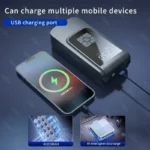 ⁦مضخة هواء لاسلكية محمولة للسيارات، ضاغط هواء كهربائي، منفاخ إطارات مزود بشاشة LCD رقمية للسيارات والدراجات النارية والدراجات الهوائية والكرات⁩ - الصورة ⁦5⁩