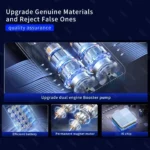 ⁦مضخة هواء لاسلكية محمولة للسيارات، ضاغط هواء كهربائي، منفاخ إطارات مزود بشاشة LCD رقمية للسيارات والدراجات النارية والدراجات الهوائية والكرات⁩ - الصورة ⁦4⁩